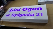 Podsvícené LED kasetony z dibondu (obdélníkové, vypouklé, s 3D písmeny, se zadním podsvícením)